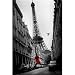 La Veste Rouge (The Red Jacket, Paris) Art Poster Print - 24x36