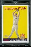 2007 Topps Heritage Baseball Card # 340 Brandon Webb Arizona Diamondbacks - Mint Condition - In Protective Display Case