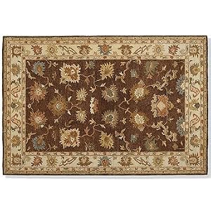 Bellary Area Rug - Brown/Ivory, 6' Round - Frontgate