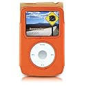 yooZoo Leather Flip Case for Apple iPod 160GB Classic & 60/80GB Video 5G with Belt Clip, Lanyard, and Screen Protector Sunrise Orange
