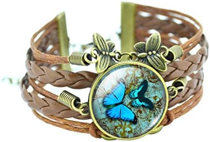 Leather Style Butterfly Bracelet Bracelet with Butterfly, Jewl:142