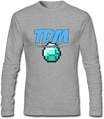 Men's The Diamond Minecart Team TDM Long Sleeves T Shirt Grey S