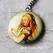 Alice in Wonderland 'Drink Me' Necklace - Brass Photo Locket Pendant