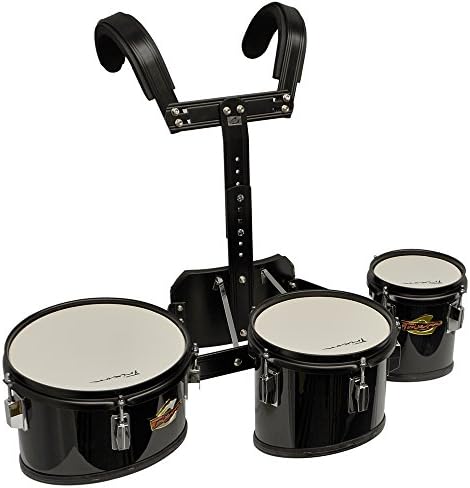 Trixon Field Series Professional Tenor Marching Tom - Set of 3 - Black