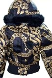 Rocawear - ROCAWEAR BLACK JACKET FUR HOOD GOLD CHAIN PRINT $178