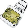 14K White Gold Peridot and Diamond Pendant