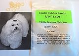 5 Packs of 100 per pack Dog Hair Bow Rubber Bands 3/16" size 3.5 OZ - highly elastic and heat stablized for grooming bows
