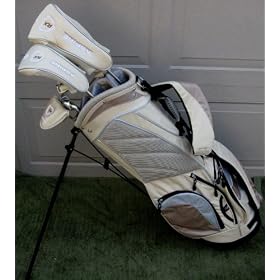 Ladies Complete Golf Clubs Set High Launch Technology Drivers, Hybrid, Irons, Putter Bag Amazing Tan/Beige Beautiful $699 Retail