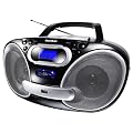 Karcher RR5050 Tragbares Stereo Radio (CD/MP3-Player, UKW-Radio, USB 2.0, 50 Watt (PMPO)) schwarz/silber