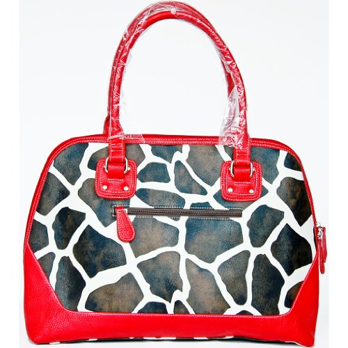 Premium Red Giraffe Print Handbag