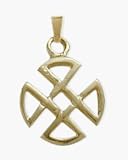 10 Karat Yellow Gold Four Trinity Celtic Pendant