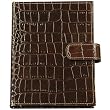Crocodile Embossed Leather Brag Book with Strap, Holds 20, 4" x 6" Photos