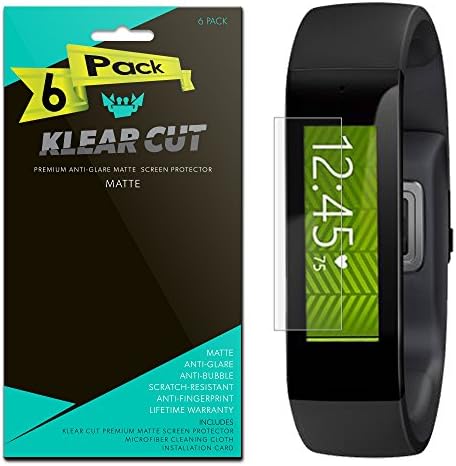 Microsoft Band Matte Screen Protector [6-Pack], Klear Cut Anti-Glare - Lifetime Replacement Warranty - Anti-Bubble &amp; Fingerprint Resistant HD PET Shield