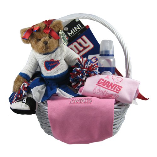 New York Giants Baby Girl Gift Basket 12 Month ***TOUCHDOWN***