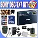 Sony DSC-TX7 10.2MP CMOS Digital Camera with 4x Zoom with Optical Steady Shot Image Stabilization and 3.5 inch Touch Screen LCD (Blue) + 32GB SDHC Memory + Extended Life Battery + Ac/Dc Rapid Charger + USB Card Reader + Memory Card Wallet + Deluxe Case W/Strap + Accessory Saver Bundle!