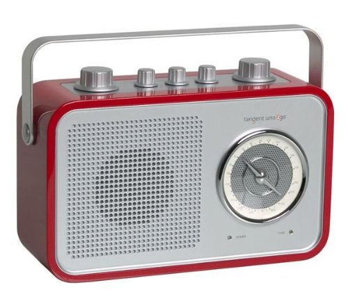Tangent Uno2go Design Uhren-Radio rot