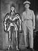 Army Officer Comparing Himself to a Medieval Knight Photographic Poster Print by Nina...