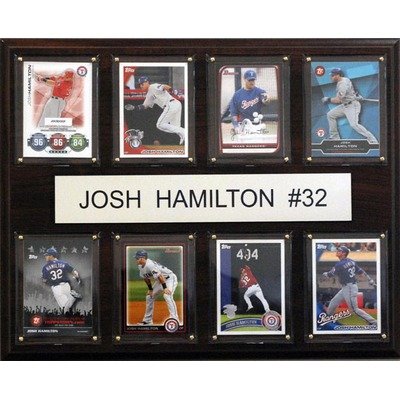MLB Texas Rangers Josh Hamilton 8 Card Plaque