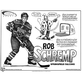 Rob Schremp Hockey Illustration by Ken Jones from MLN Sports