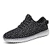 Joansam 7 Colors LED Luminous Unisex Sneakers Men & Women USB Charging Light Colorful Glowing Leisure Flashing Shoes Sport Shoes JSS07BL-40