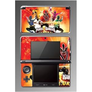 Power Rangers Samurai Red Sword Game Vinyl Decal Cover Skin Protector 4 for Nintendo 3DS