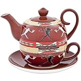 Produkt-Bild: 3-TLG TEA FOR ONE "AFRIKA" TEEKANNE & TEETASSE TEE 0,7L
