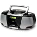 Coby MPCD450BLK Portable CD/AM/FM Stereo Cassette Player/Recorder  - Black/Silver