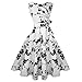 VVTAN Women's Classy 1950s Vintage Rockabilly Swing Floral Party Cocktail Dress