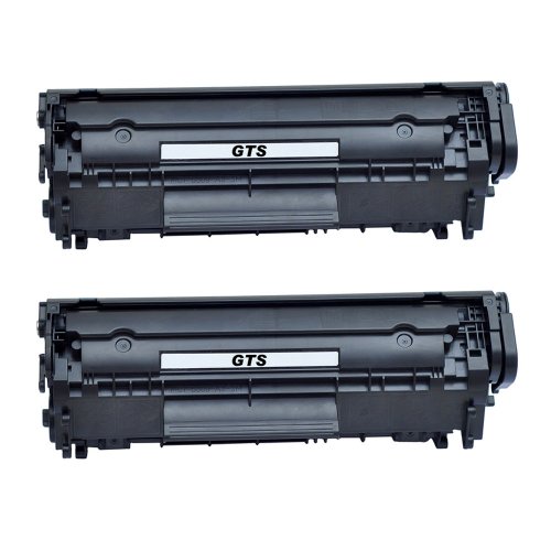 GTS Value Combo: 2 Replacement Toner Cartridges for Canon L104, plus a Universal Compatible Cell Phone Leather Case