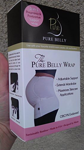 3-n-1 Pregnancy &amp; Postpartum Pure Belly Skincare Support Wrap (medium, black)