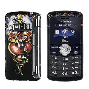 Tattoo Sword Red Heart Design Snap on Hard Cover Protector Faceplate Skin Case for Verizon LG Env3 Env 3 VX9200 VX-9200 + Belt Clip