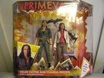Primeval - 5" Claudia Brown With Helen Cutter & 3 Agnurognathus (Small Lizards)
