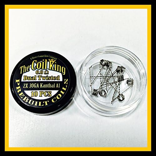 10 Pack Pre Built Coils Clapton Hive Tiger Twisted Fused Flat Dual Quad Prebuilt Pre Made (Dual Twisted 0.8Ω (2x 30GA))