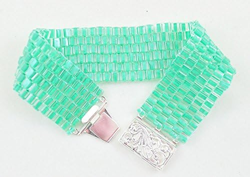 Mint Green Beaded Peyote Bracelet