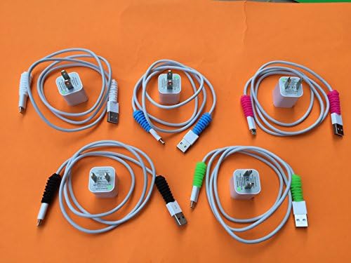 Lightning to USB (CABLE &amp; PLUG)(FAMILY FIVE-PACK) WITH THE FRAY FIX SECURITY SYSTEM