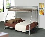 full size bunk beds Bunk Bed   Twin / Full Size Bunk Bed in Silver   Coaster