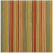 Durable Flat Weave 100% Cotton Colorful Orange and Red Striped Tablecloth 60x60 Inches
