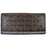 Dejinli Ladies Leather Cluth Wallet - Ladies Leather Accordian Wallet (Brown)