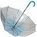 Clear Bubble Umbrella Half Automatic Flower Dome Shape Rain Umbrella
