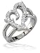 Guarded Love Diamond Heart Ring in 14K gold - select your gold color