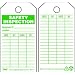 ZING 7014 Eco Safety "Safety Inspection" Tag, Plastic, 5-3/4" Height, 3" Width, Green/White (Pack of 10)