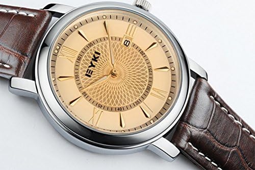 SunShine Day Eyki Brand Unisex Fashion Leather Strap Quartz Watch Men Military Watches Women Dress Wristwatch Business Watches Mn4878