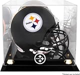 Pittsburgh Steelers Golden Classic Helmet Display Case and Mirror Back