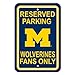 NCAA Michigan Wolverines 12-by-18 inch Plastic Parking Sign