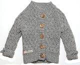 Grey Kids Hand-Knit Cardigan by MorMor