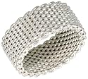 Sterling Silver 8mm (5/16") Mesh Ring, sizes 5, 5.5, 6, 6.5, 7, 7.5, 8, 8.5, 9, 9.5, 10, 10.5