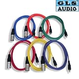 6 6ft COLOR XLR M RCA Patch Cable 6' GLS Audio