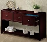 Oxford 55 Inch Dark Cherry Three Drawer File Cabinet and Console Table, 3 DRWR CONSOLE, MERLOT 51gMLFW2%2B6L. SL160 Oxford 55 Inch Dark Cherry Three Drawer File Cabinet and Console Table, 3 DRWR CONSOLE, MERLOT
