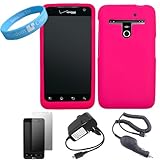 Hot Pink Flexi Silicone Cover Skin Mobile Protector Case for Verizon Wirele ....