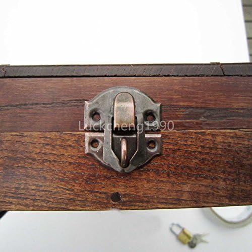 12pcs Decorative Jewelry Chest Gift Box Suitcase Case Lockable Toggle Hasp Latch Color:antique brass A